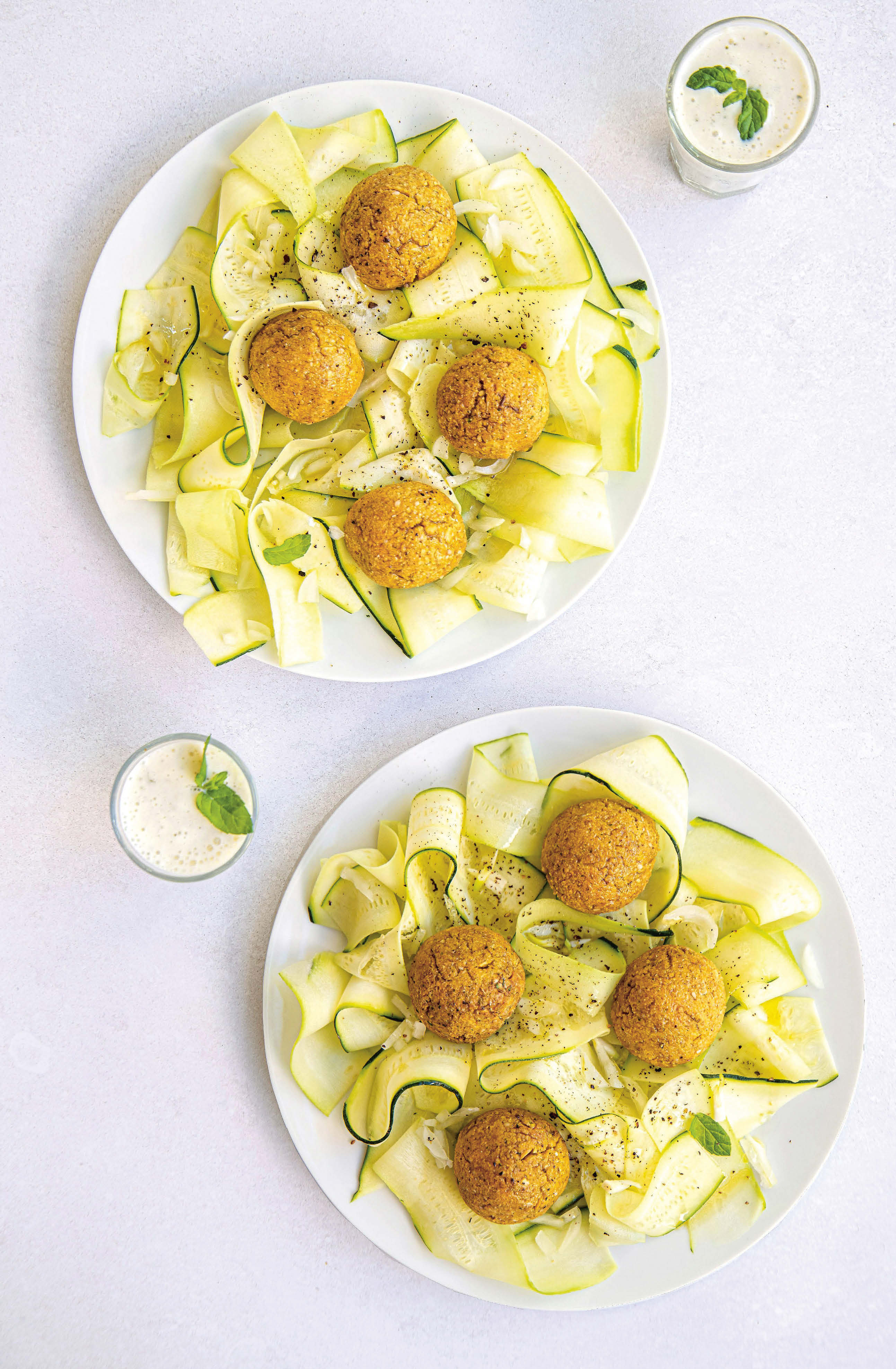Boulettes de pois chiches & courgettes marinées : recette IG bas, fraîche et parfumée